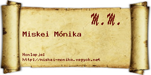 Miskei Mónika névjegykártya